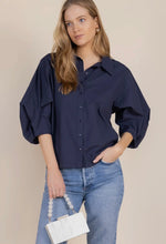 Poplin Bishop Dolman Sleeve Top