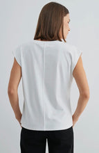 Wide Shoulder Knit Top