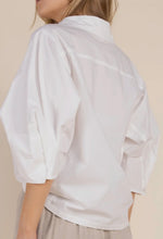 Poplin Bishop Dolman Sleeve Top