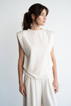 BOLD-SHOULDER DETAILING SLEEVELESS LOUNGE TOP