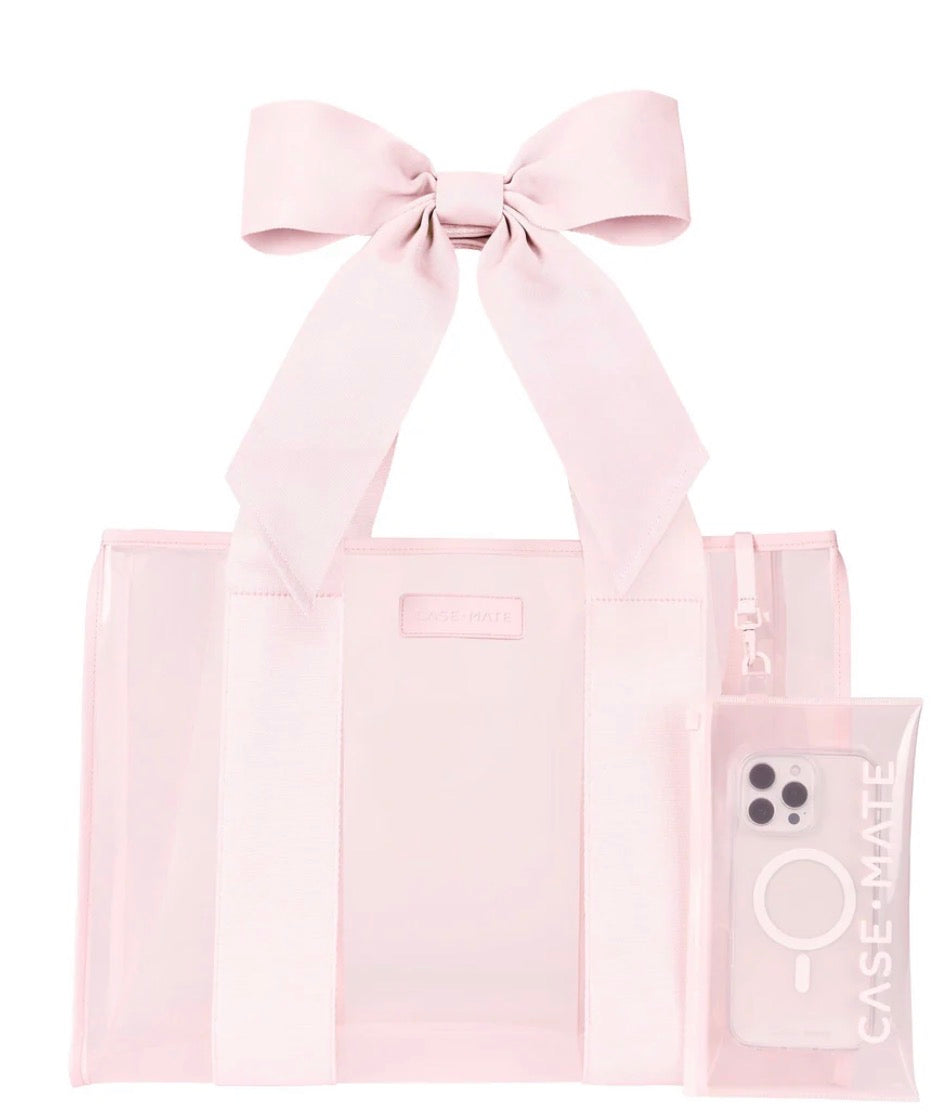 Case-Mate Ballet Pink Bow Jelly Tote Bag