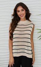 Stripe Knit Sweater Vest