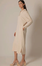 P. CILL Butter Modal Collared Long Sleeve Dress