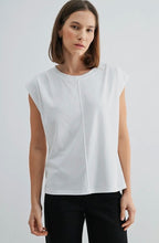 Wide Shoulder Knit Top