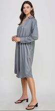 Satin Shirt Dress