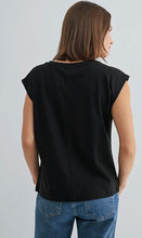 Wide Shoulder Knit Top
