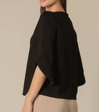P. CILL Butter Modal Flare 3/4 Sleeve Round Neck Top