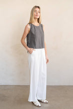 SIDE-TIE DETAILED LINEN TOP