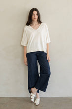 WIDE OPEN COLLAR KNIT TOP