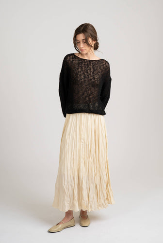ELEGANT CRINKLED MAXI SKIRT