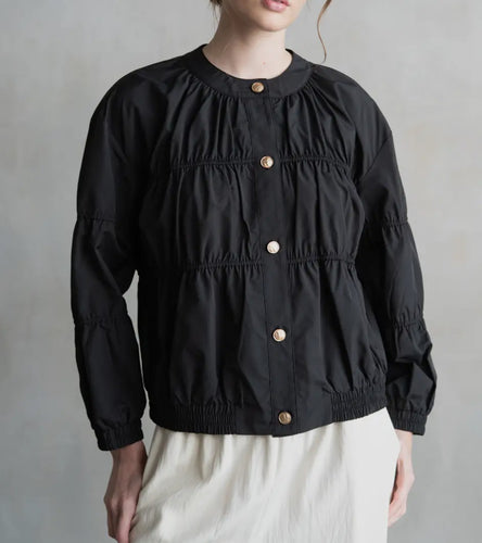 Elastic Piping Blouson Jacket