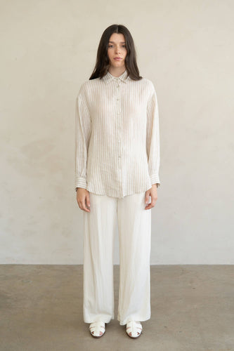 STRIPED LINEN ESSENTIAL SHIRT
