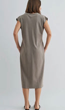 Pleated Wide Shoulder Dress