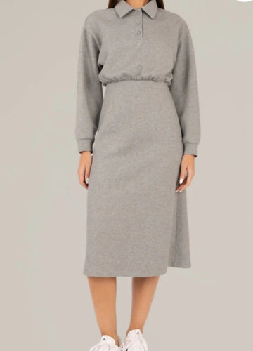 longsleeve polo sweatshirt dress