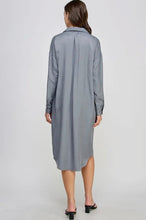 Satin Shirt Dress