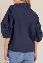 Poplin Bishop Dolman Sleeve Top