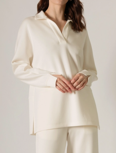 Collared Long Sleeve Top