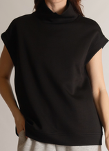 Mock Neck Capped Sleeve Top