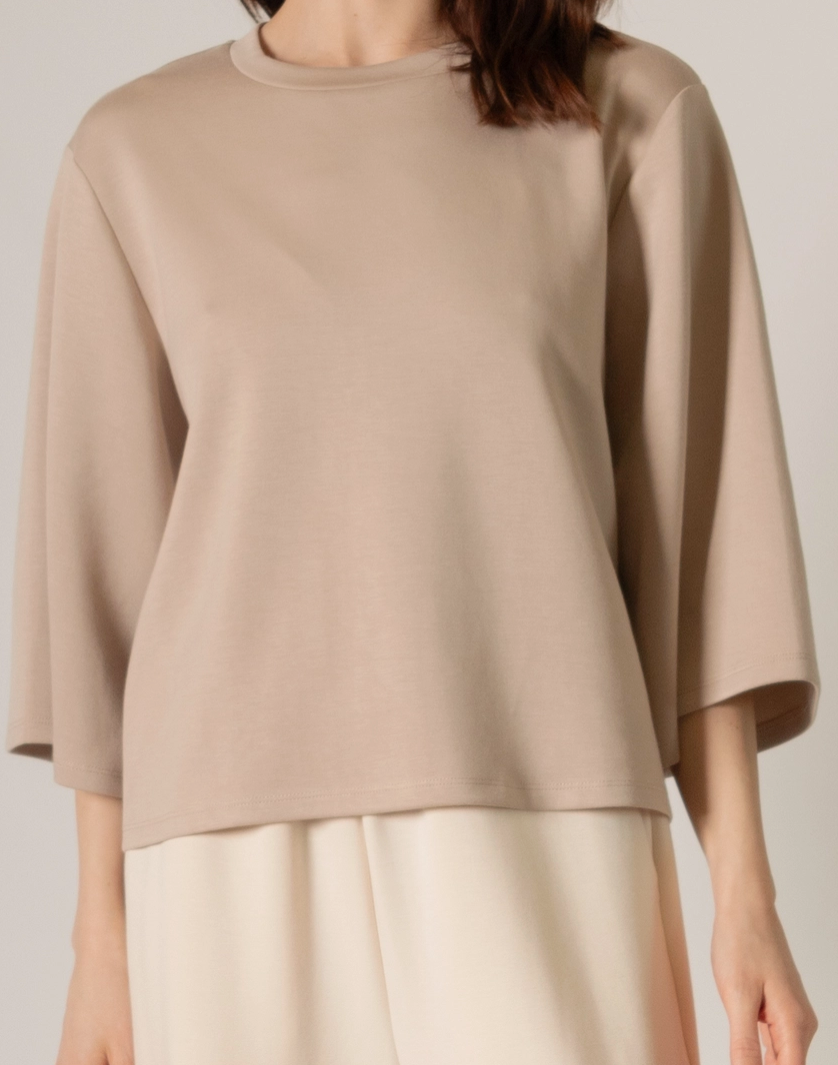 3/4 Sleeve Round Neck Top