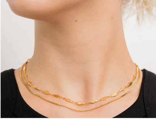 Box Chain Layered Necklace