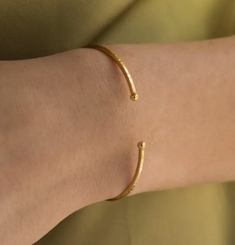 Thin Hammered Bangle