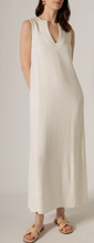 Linen V Neck Sleeveless Maxi Dress