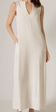 Linen V Neck Sleeveless Maxi Dress