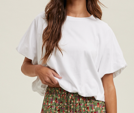 Bubble Hem Knit Top