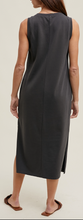 V-Neck Midi Tank Dress With Side Slits