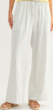 Striped Straight Pants with Drawstring