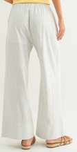 Striped Straight Pants with Drawstring