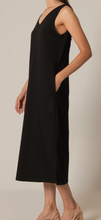 V-Neck Sleeveless Midi Dress