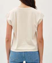 Basic Acid Wash Capped Sleeve Top