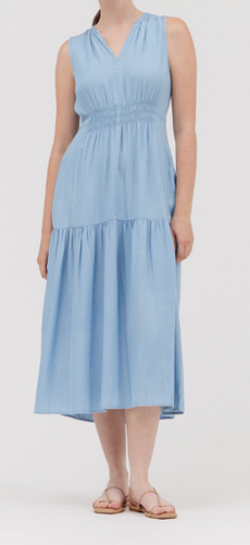 CHAMBRAY MIDI DRESS