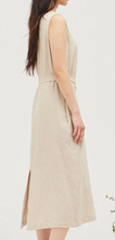 Round Neck Gauze Dress with Tie