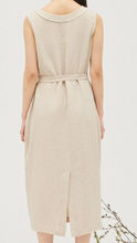 Round Neck Gauze Dress with Tie