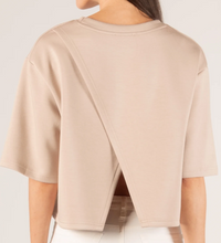 Overlap Back Detail 2/4 Sleeve Top