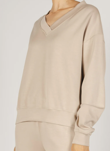 V-Neck Long Sleeve Pullover Top