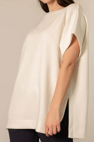 Contrast Rib Short Sleeve Tunic
