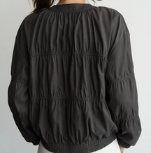 Elegant Elastic Piping Detail Jacket