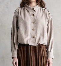 Bubble Elastic Hem Pleated Sleeve Shirt Jacket