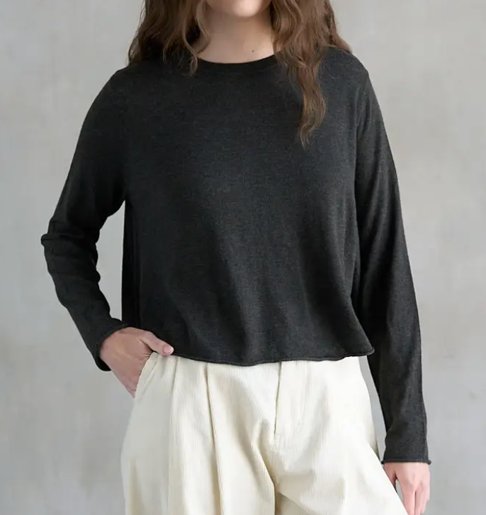 Crew Neck Long Sleeve Knit Top