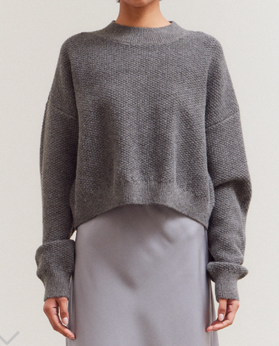 KNITTED CREWNECK TOP