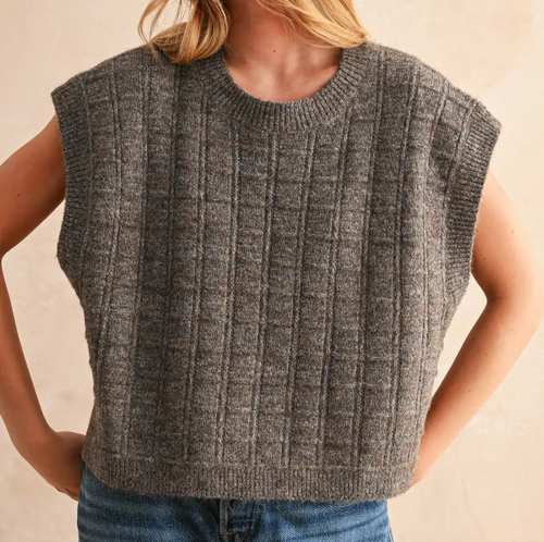 Textured Pattern Sweater Vest