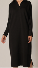 P. CILL Butter Modal Collared Long Sleeve Dress