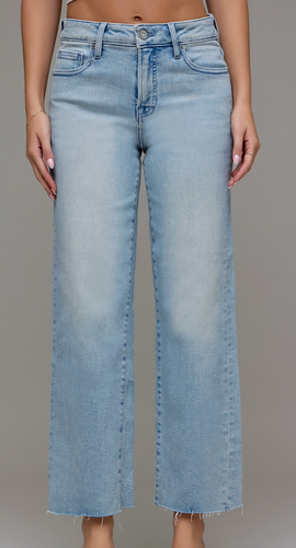 Ella Vintage Mid Rise Stretch Cropped Classic Straight