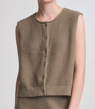 Check Texture Knit Vest