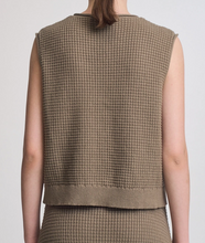 Check Texture Knit Vest