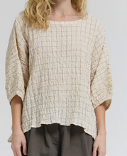Check Print Gauze Blouse