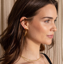 24K Gold 37mm Tube Hoops